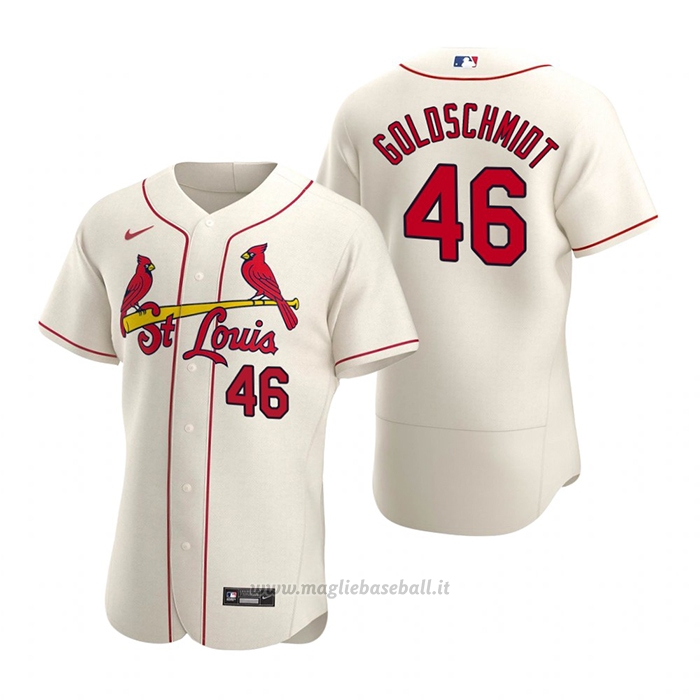 Maglia Baseball Uomo St. Louis Cardinals Paul Goldschmidt Autentico 2020 Alternato Crema